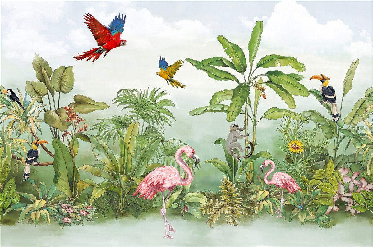 Fototapet animale în păduri afumate