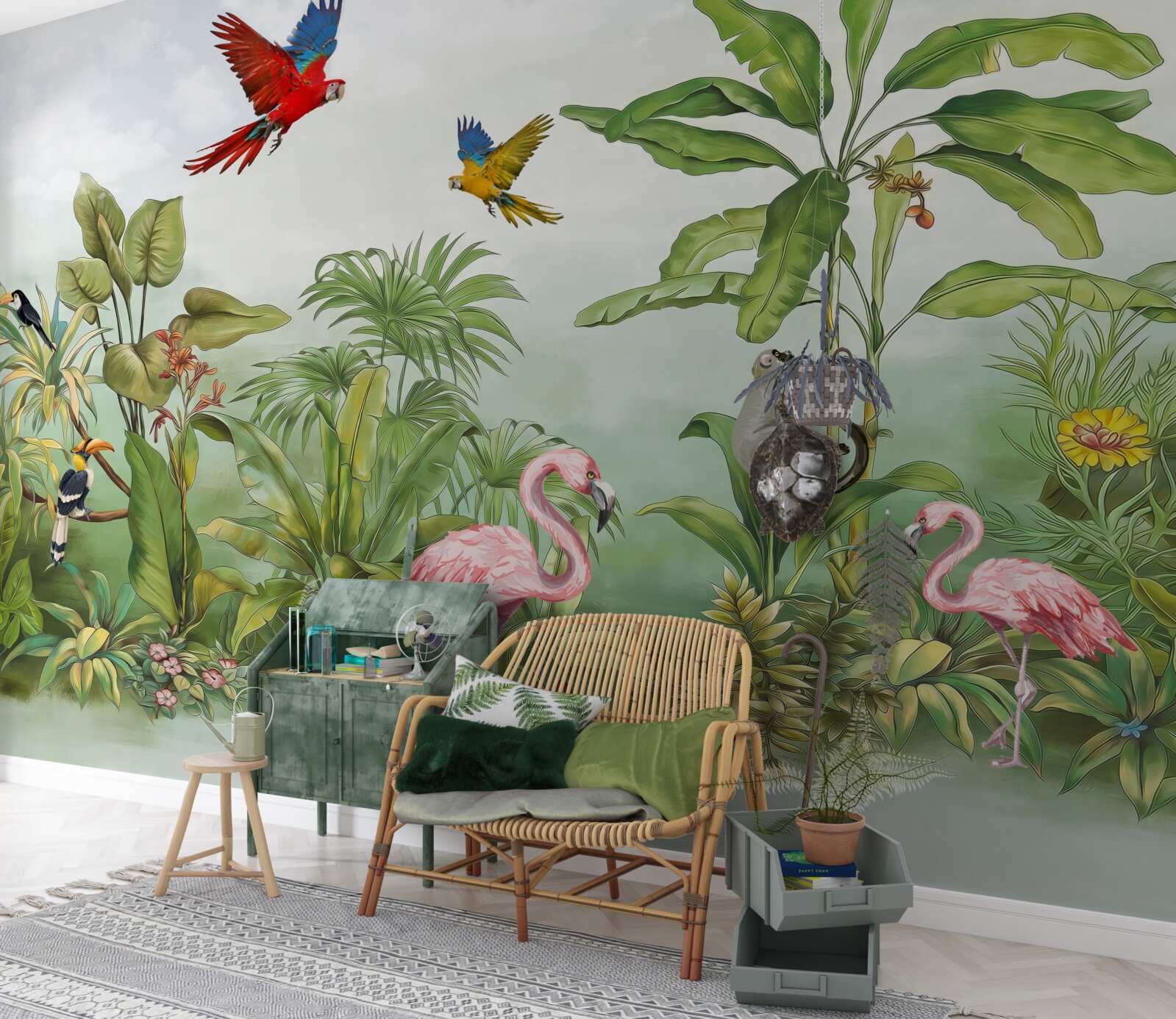 Fototapet animale în păduri afumate