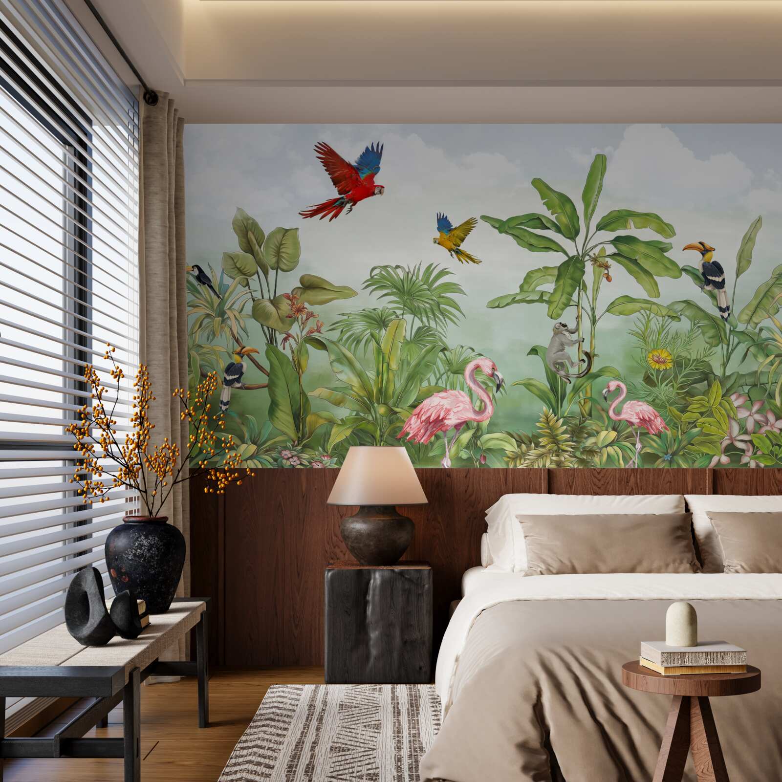 Fototapet animale în păduri afumate