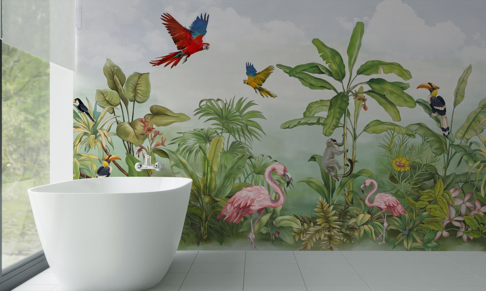 Fototapet animale în păduri afumate