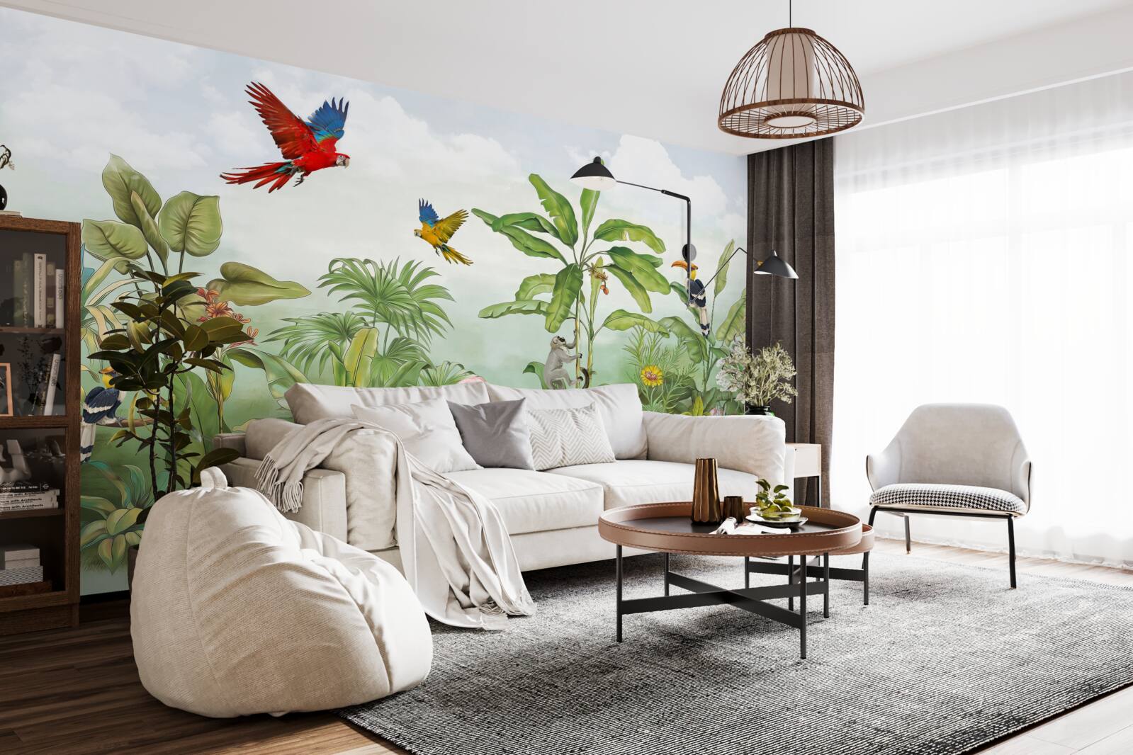 Fototapet animale în păduri afumate