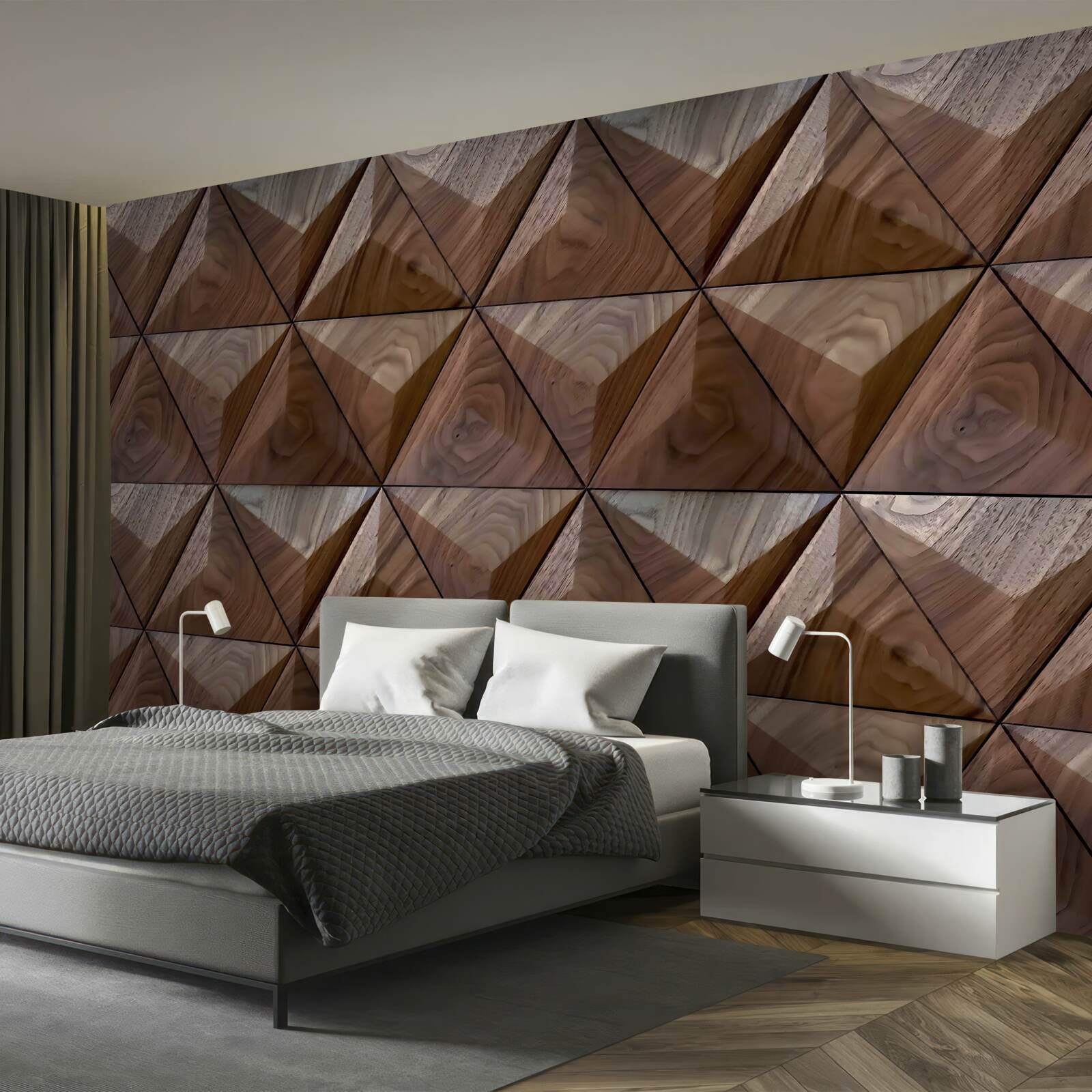 Fototapet forme triunghiulare cu textură de lemn