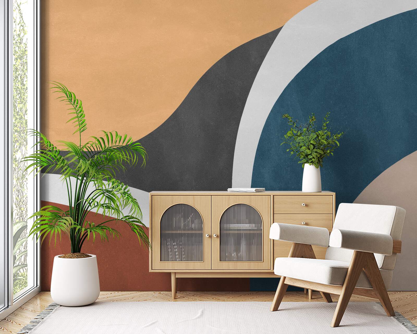 Fototapet decorațiuni abstracte netede