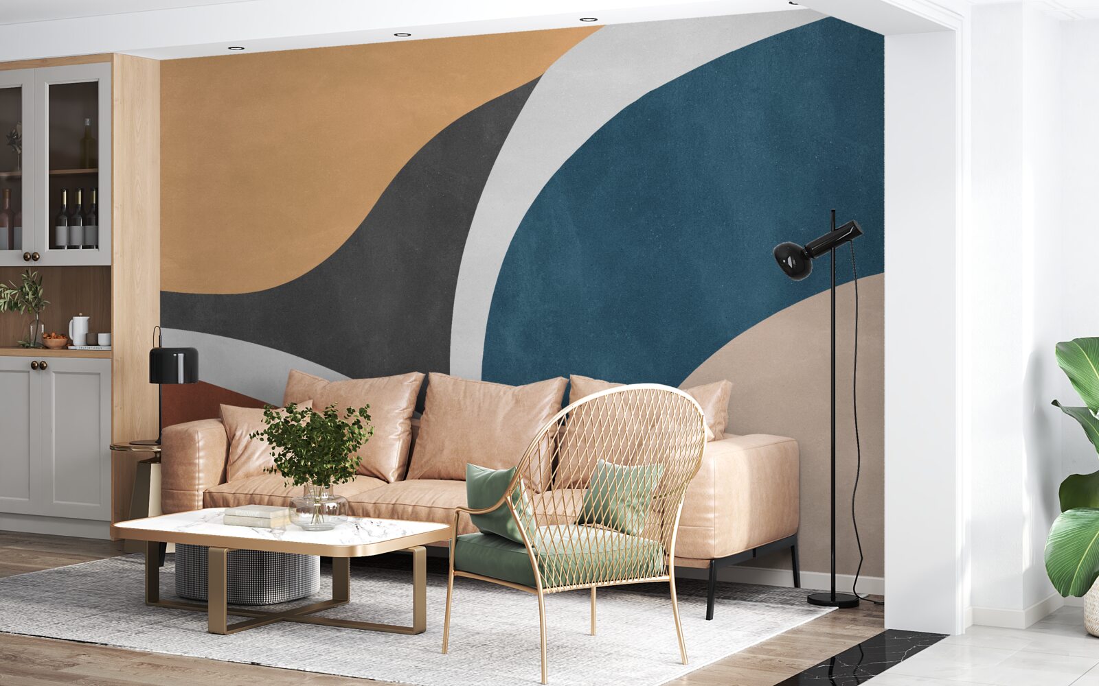 Fototapet decorațiuni abstracte netede