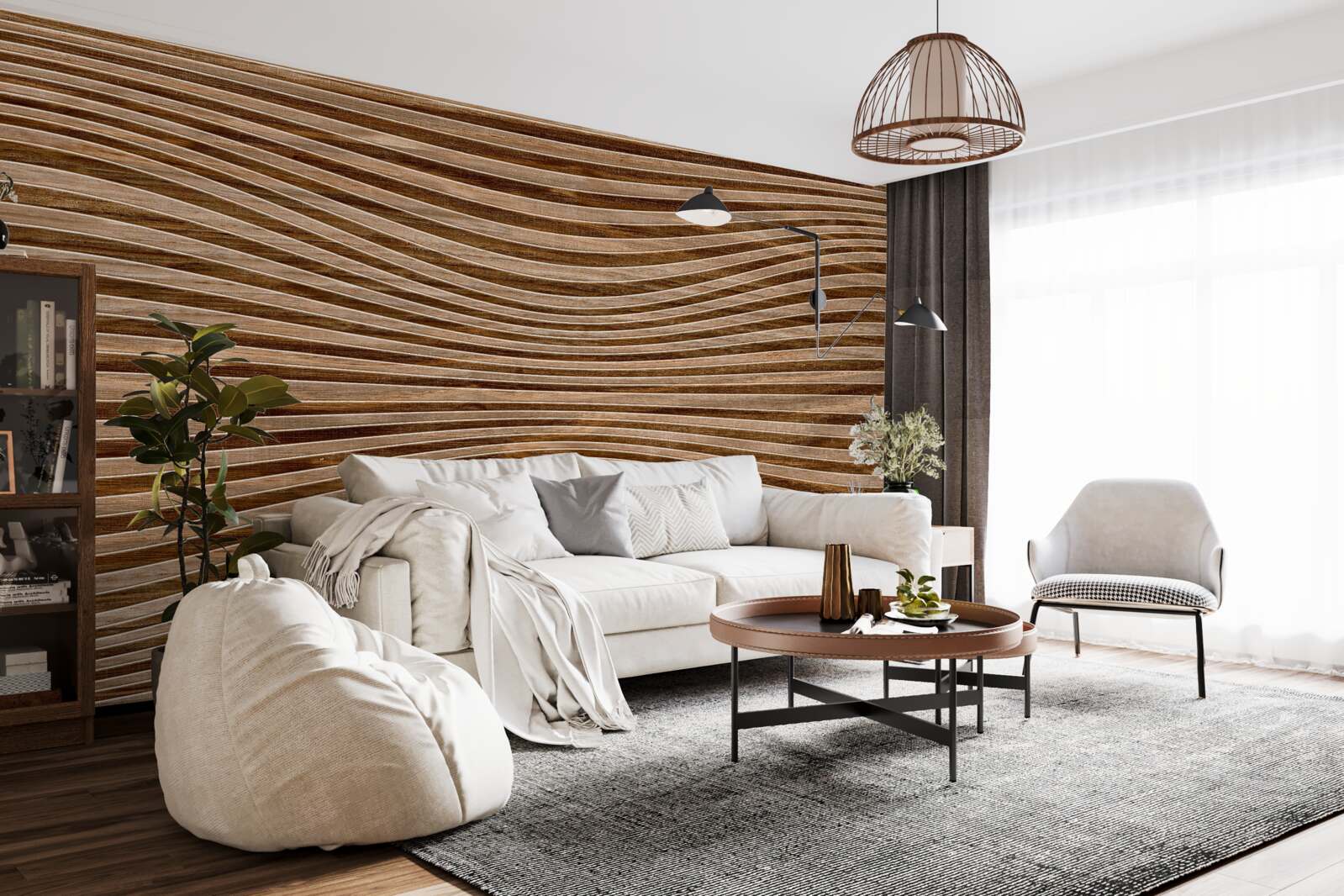 Fototapet suprafața lemnului este netedă