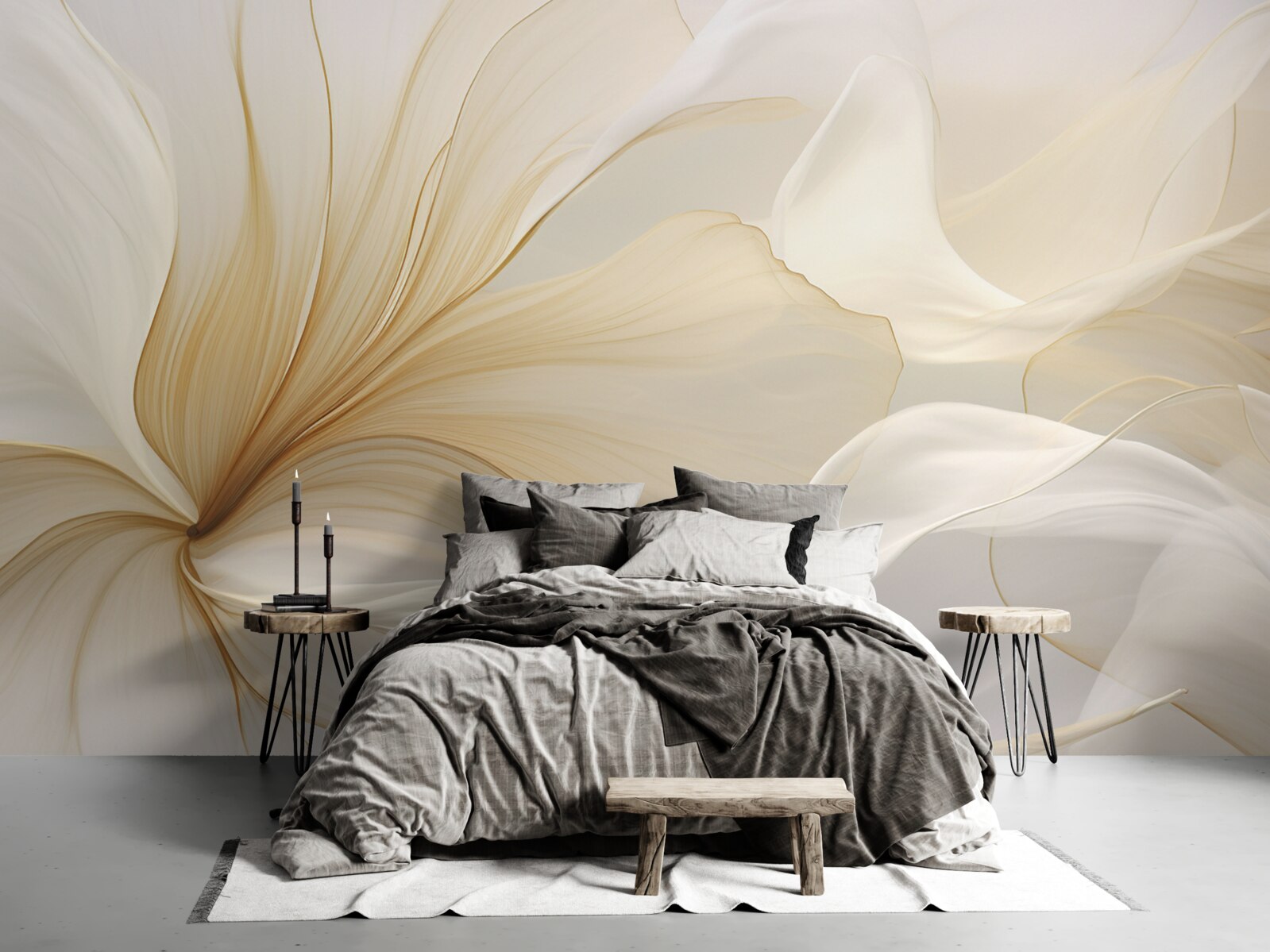 Fototapet marmură deschisă, decorată cu modele elegante