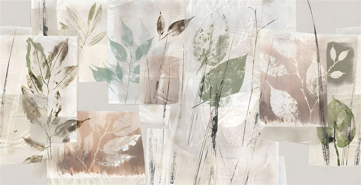 Fototapet contururi de floră exotică