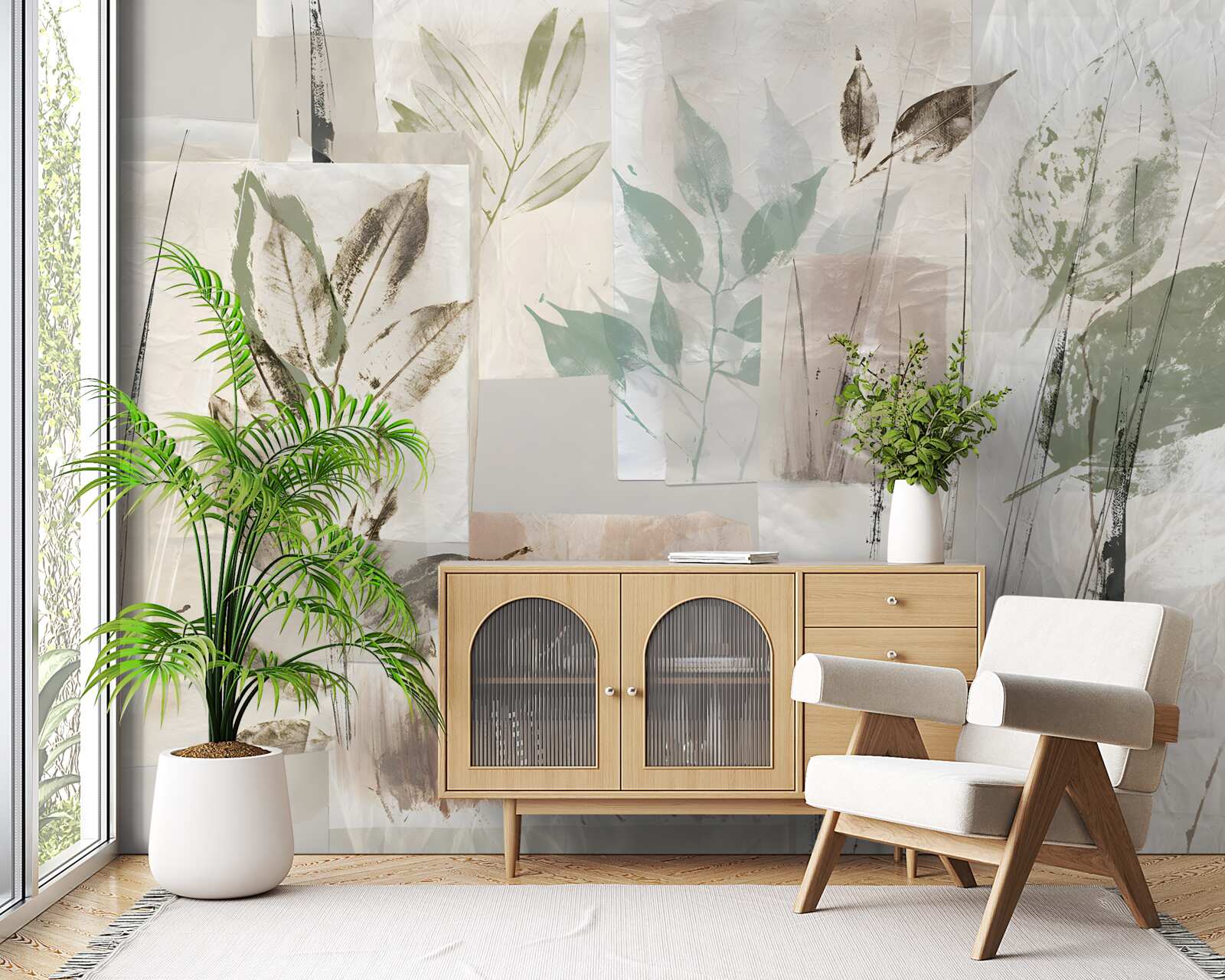 Fototapet contururi de floră exotică