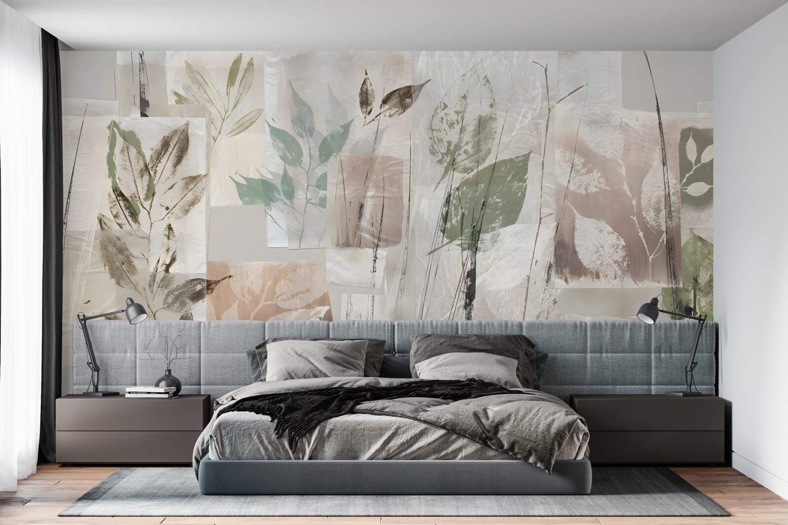 Fototapet contururi de floră exotică