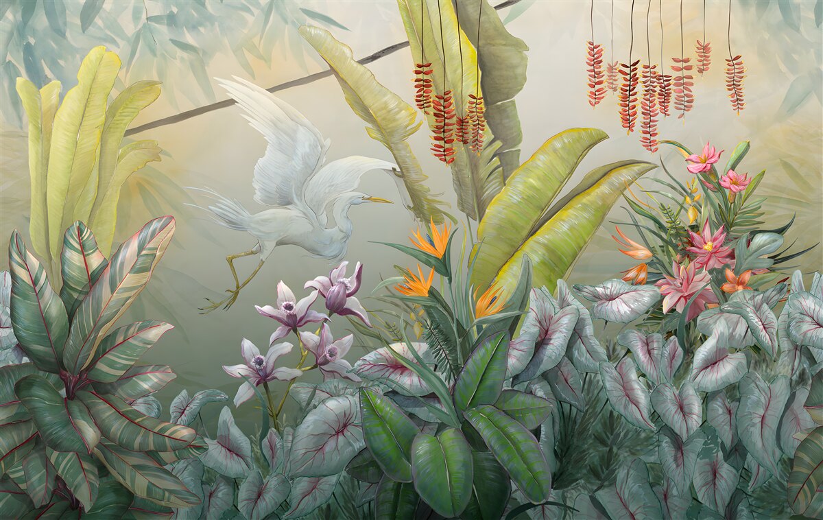 Fototapet vegetație tropicală bogată