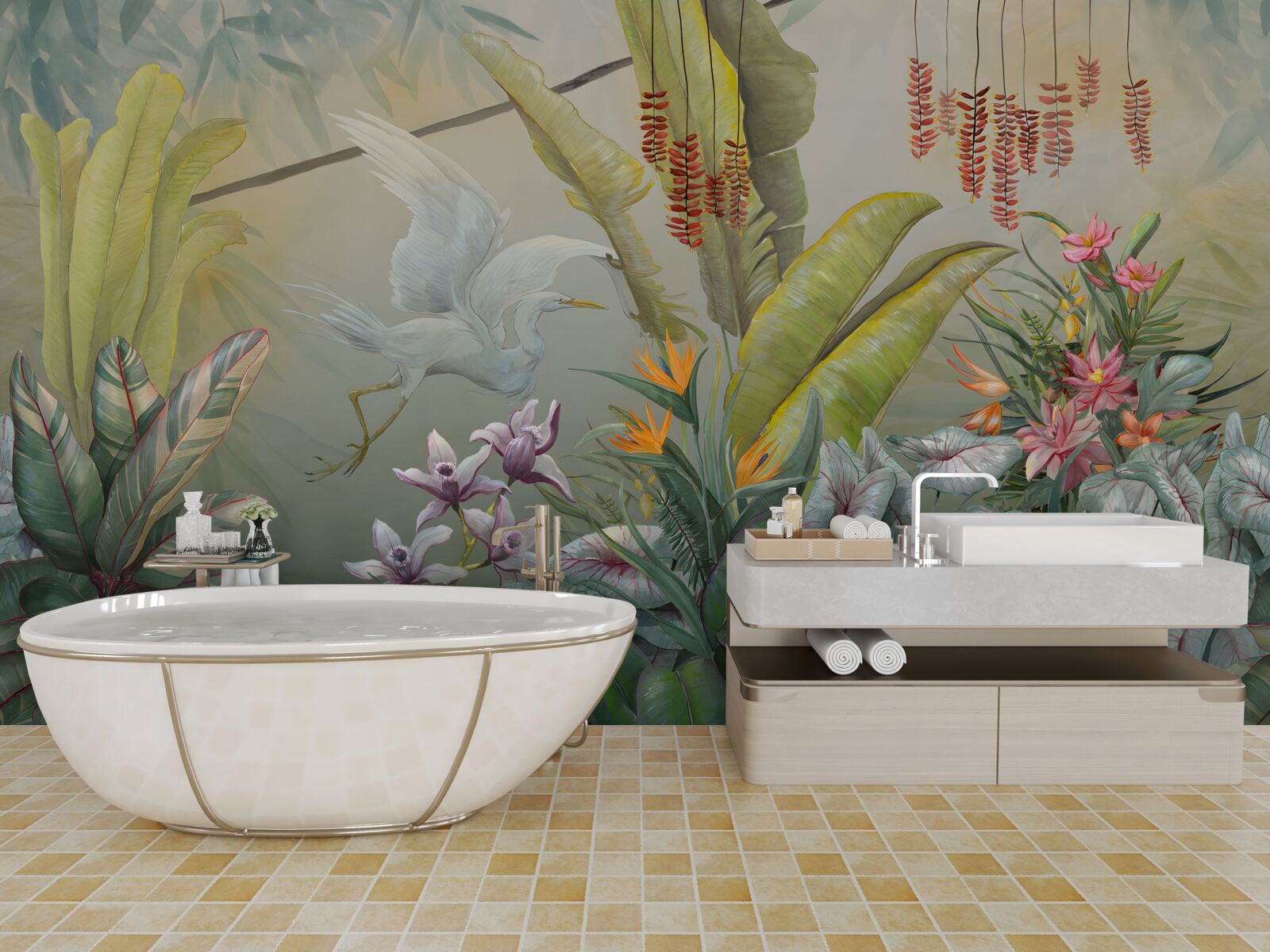 Fototapet vegetație tropicală bogată