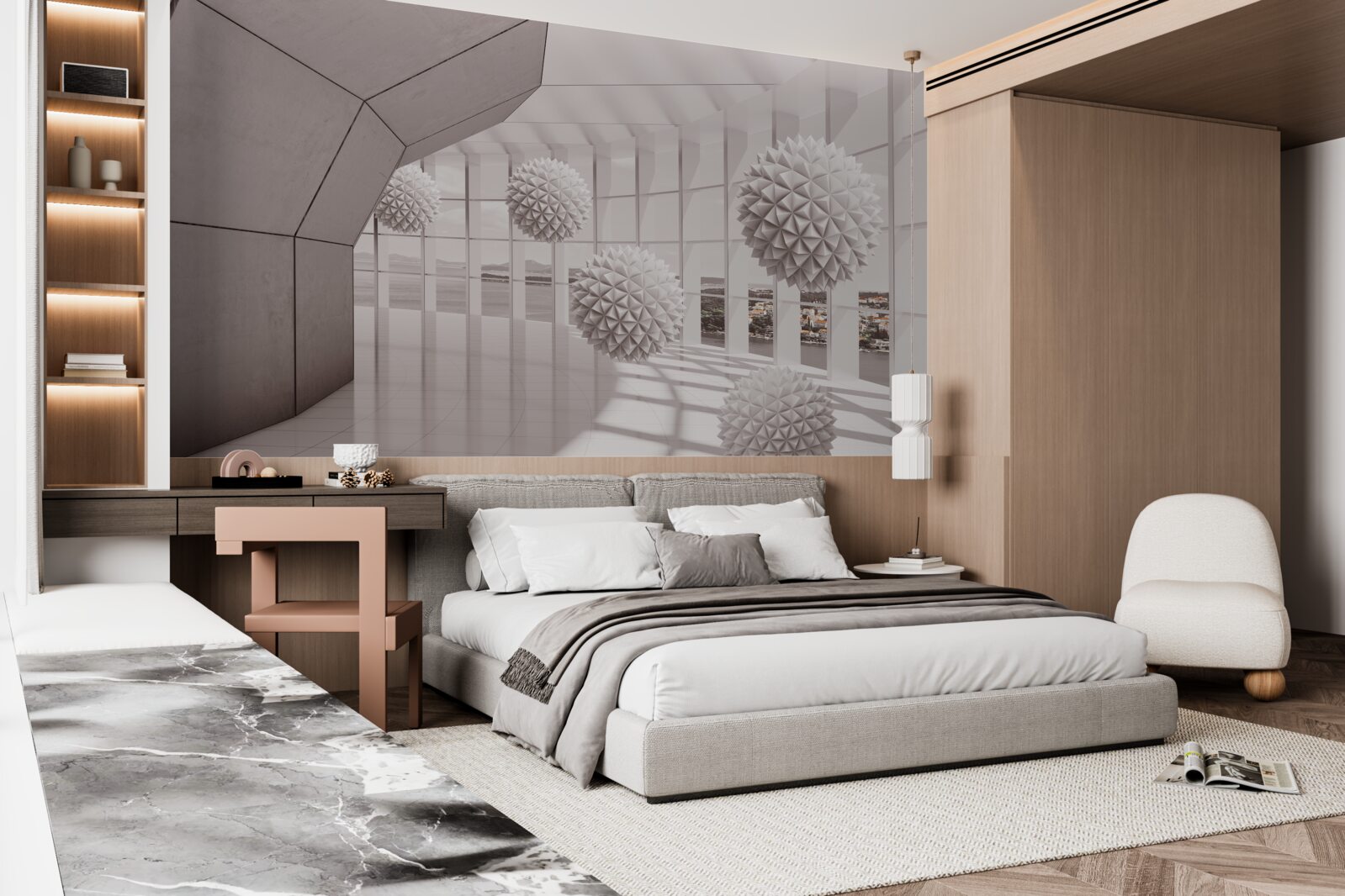 Fototapet bile ascuțite cu țepi în tunel