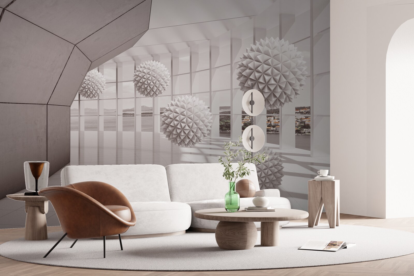 Fototapet bile ascuțite cu țepi în tunel