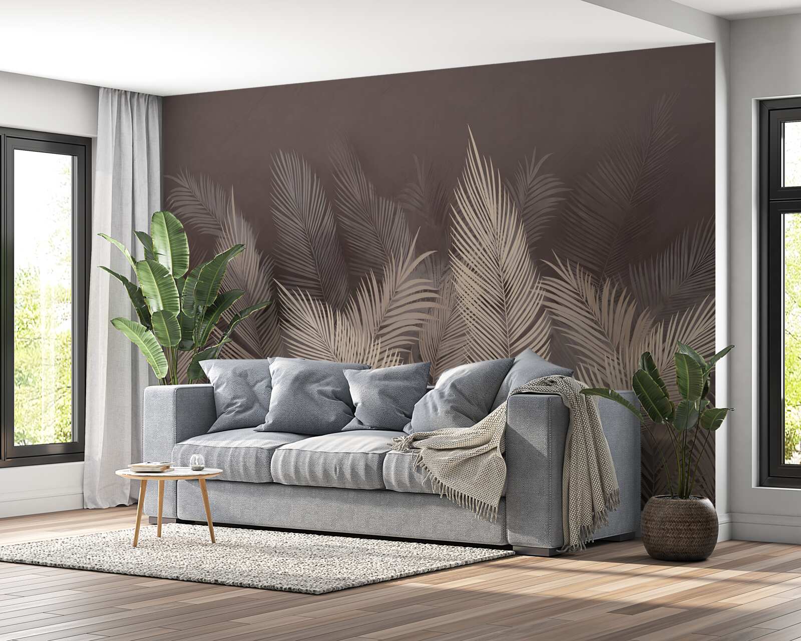 Fototapet ferigi verzi luxuriante seara