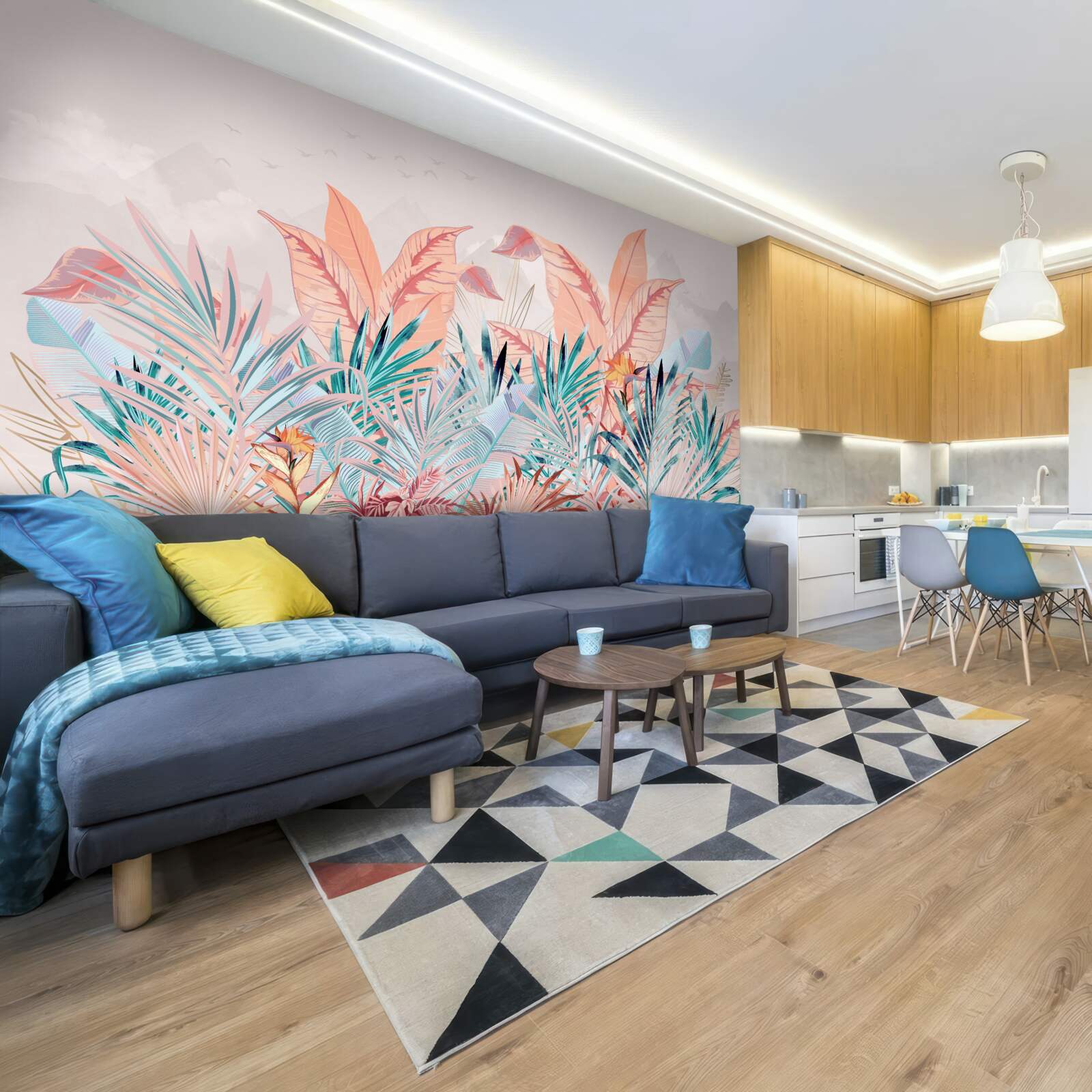 Fototapet frunze de ferigă în toate culorile