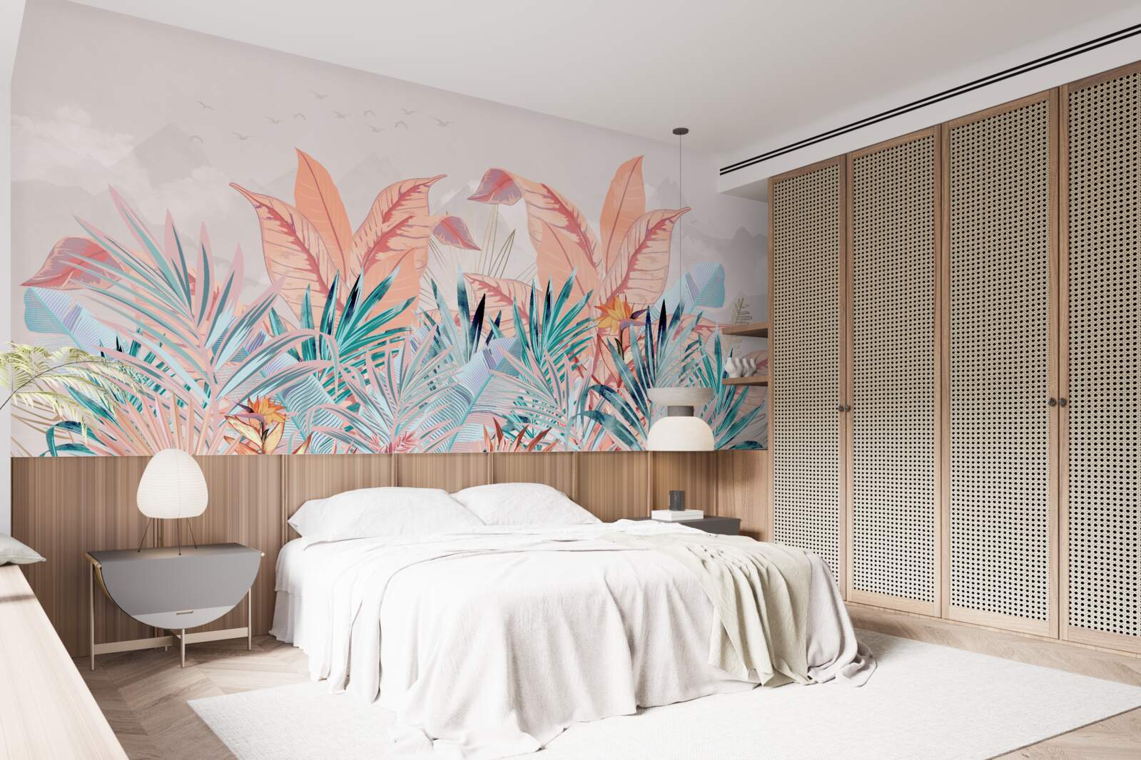 Fototapet frunze de ferigă în toate culorile