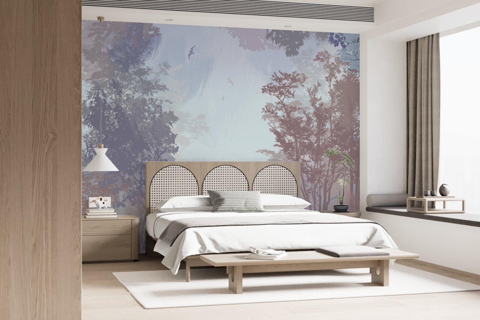 Fototapet o dimineață de toamnă în pădure