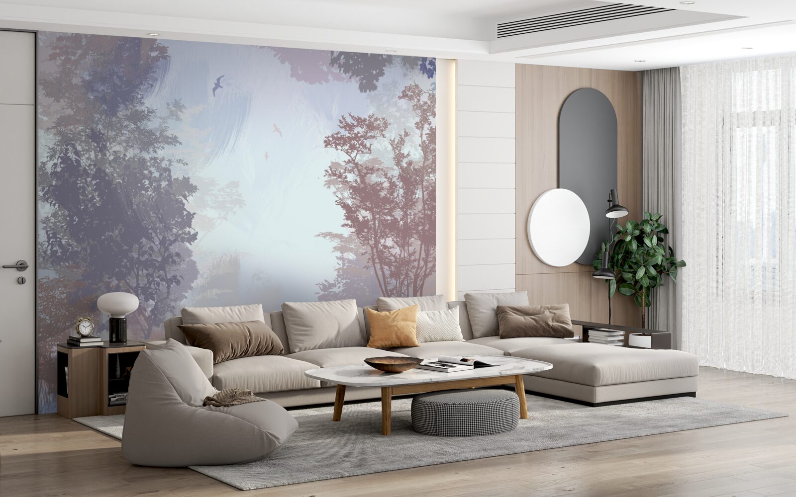 Fototapet o dimineață de toamnă în pădure