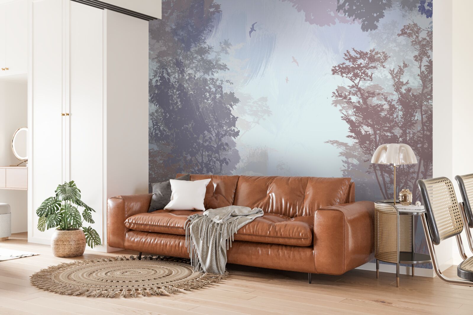 Fototapet o dimineață de toamnă în pădure