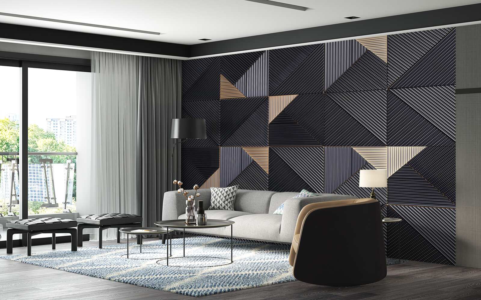 Fototapet abstracții geometrice netede