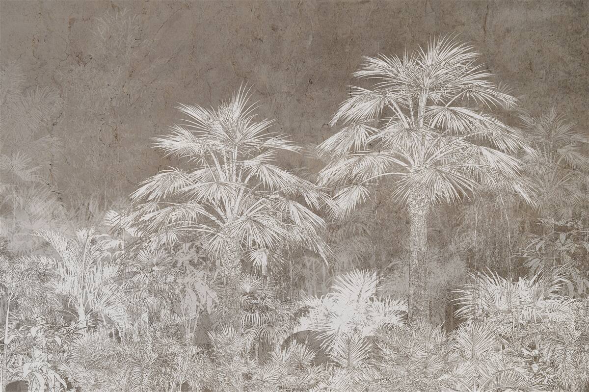 Fototapet vegetație tropicală densă pe timp de noapte