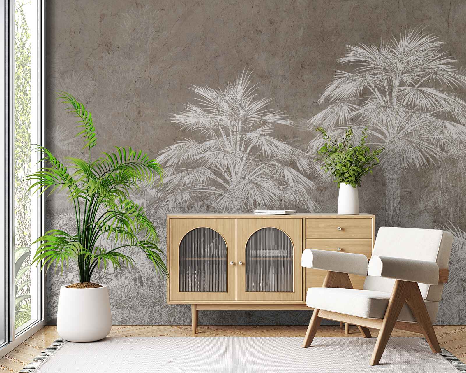 Fototapet vegetație tropicală densă pe timp de noapte