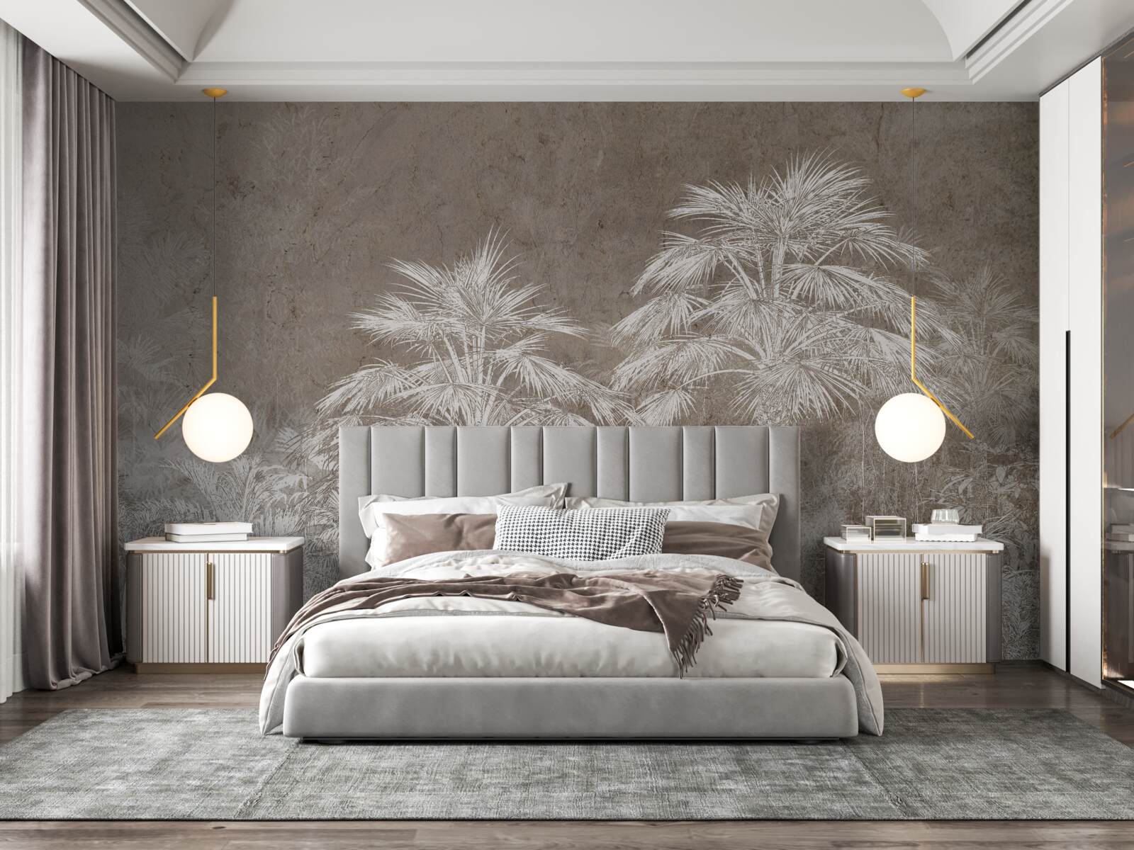 Fototapet vegetație tropicală densă pe timp de noapte