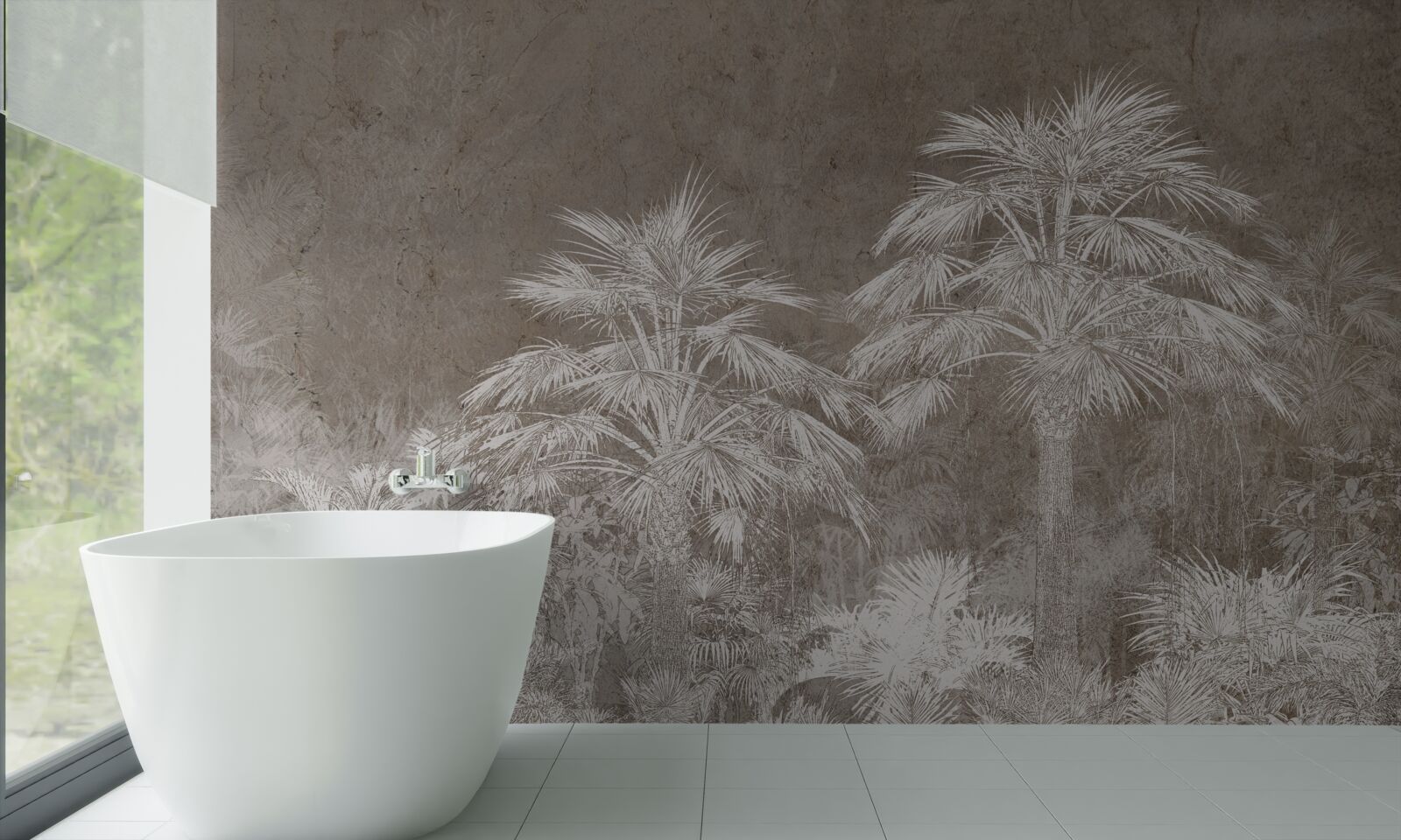 Fototapet vegetație tropicală densă pe timp de noapte