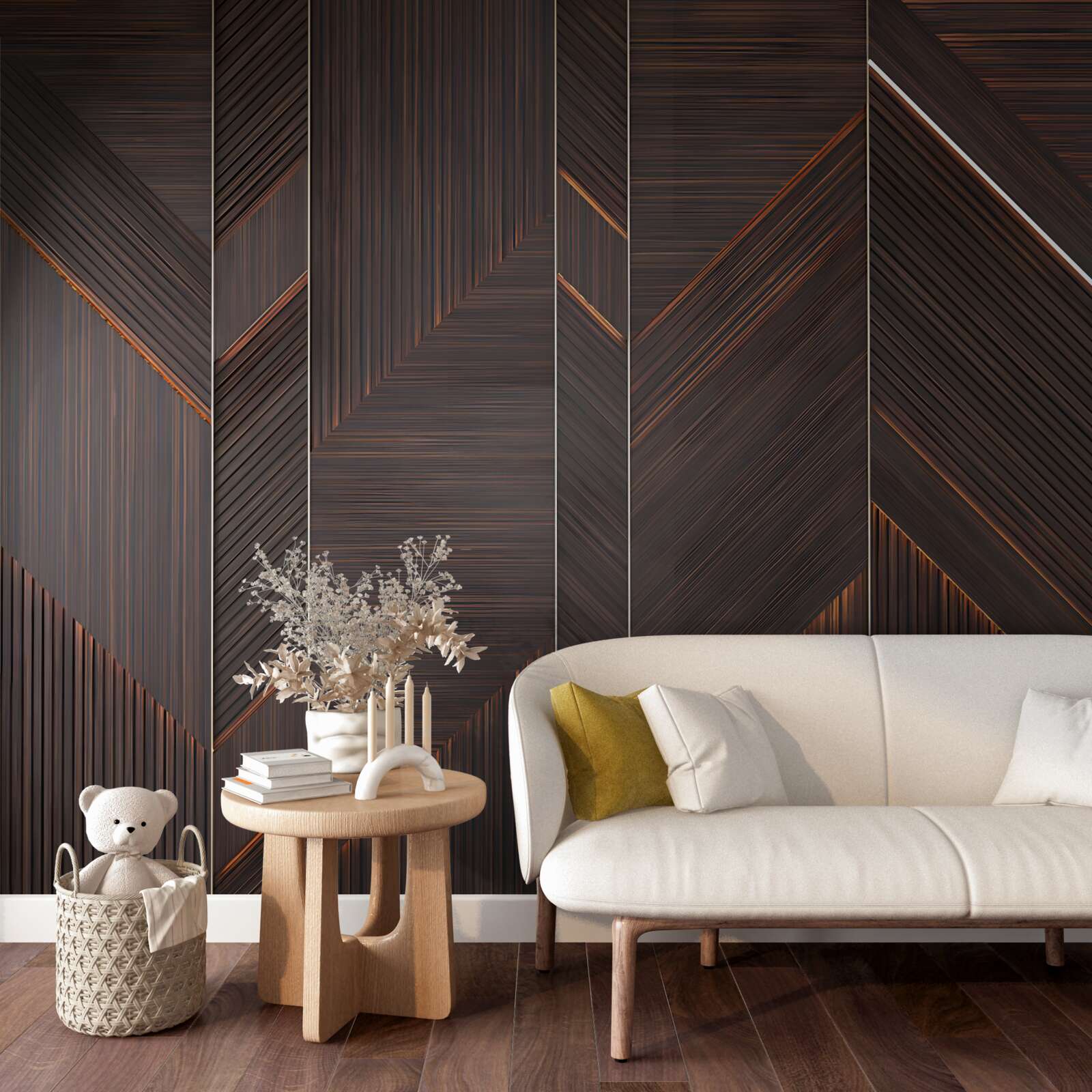 Fototapet scândură de parchet întunecată lustruită