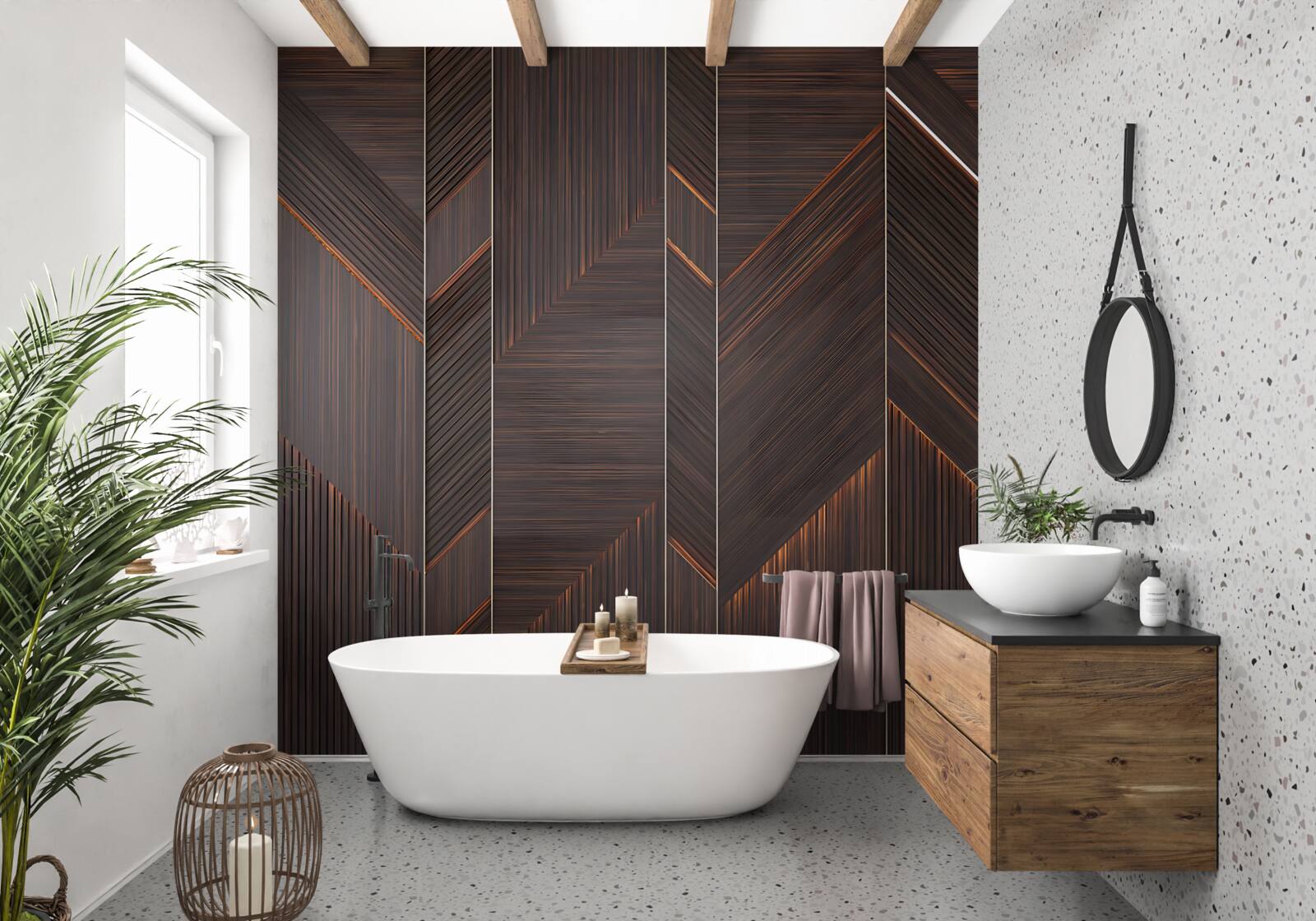 Fototapet scândură de parchet întunecată lustruită