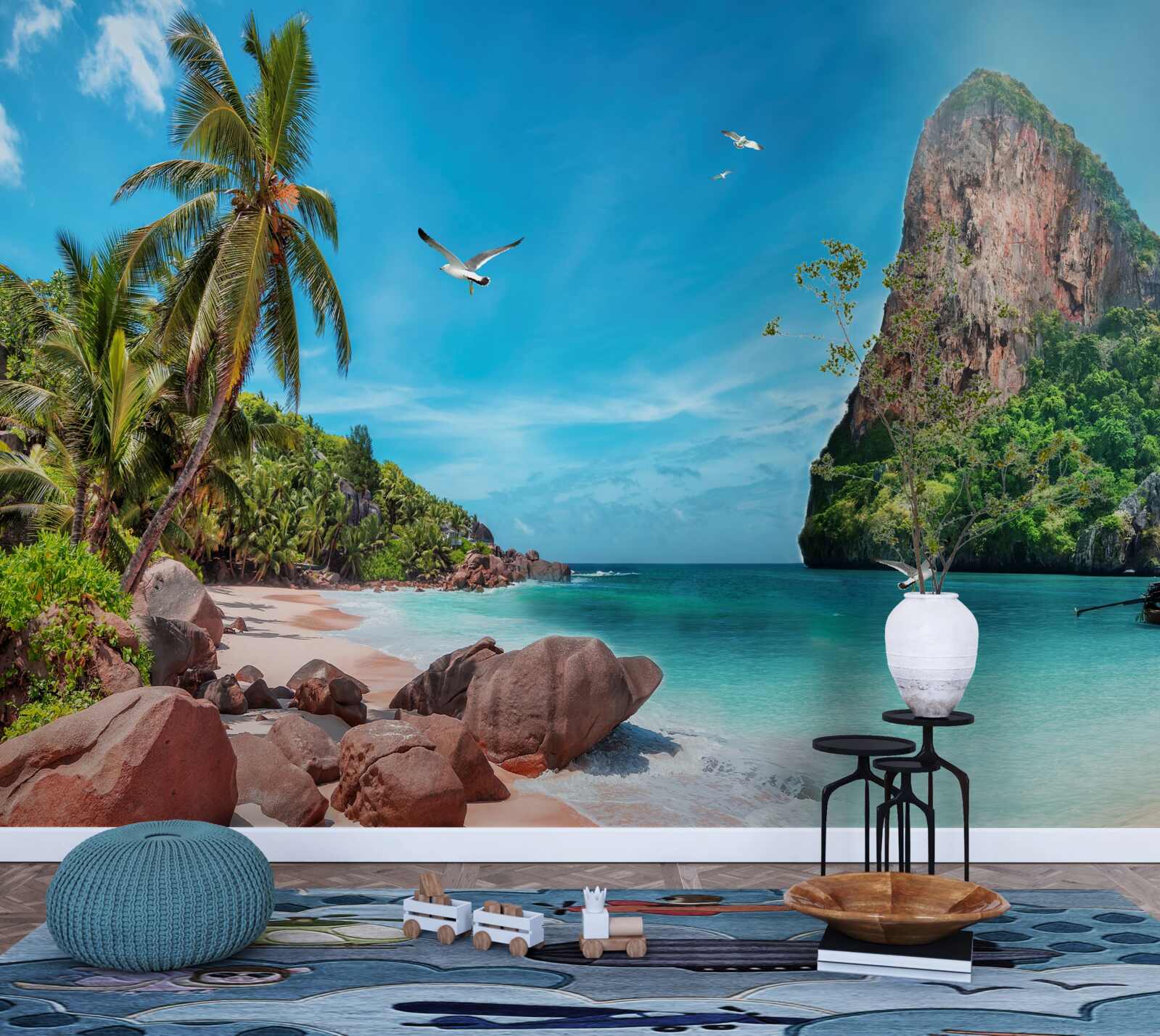 Fototapet peisaj cu munți la tropice