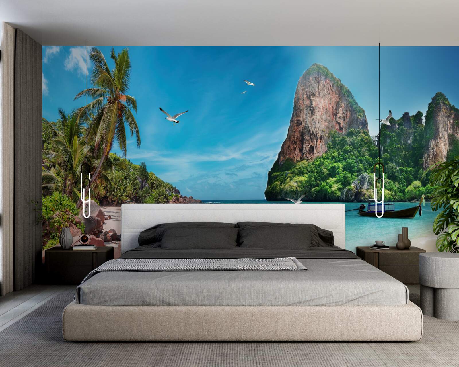 Fototapet peisaj cu munți la tropice