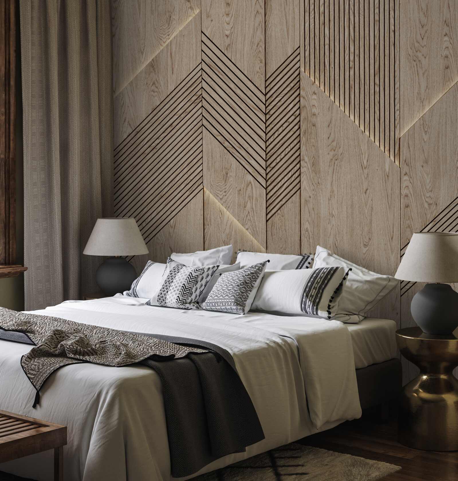 Fototapet textura lemnului fațetat