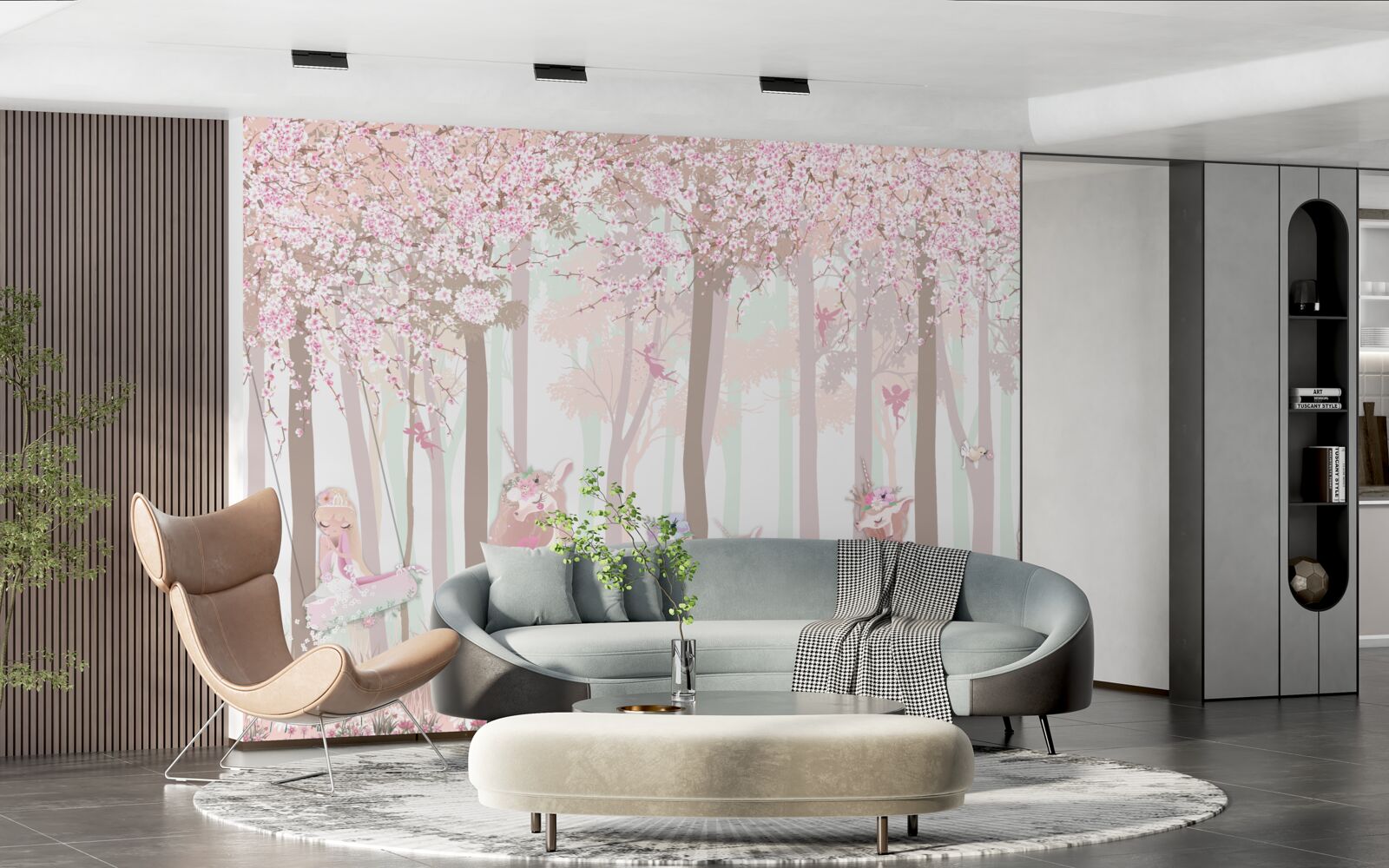 Fototapet în pădurea de primăvară animalele dansează