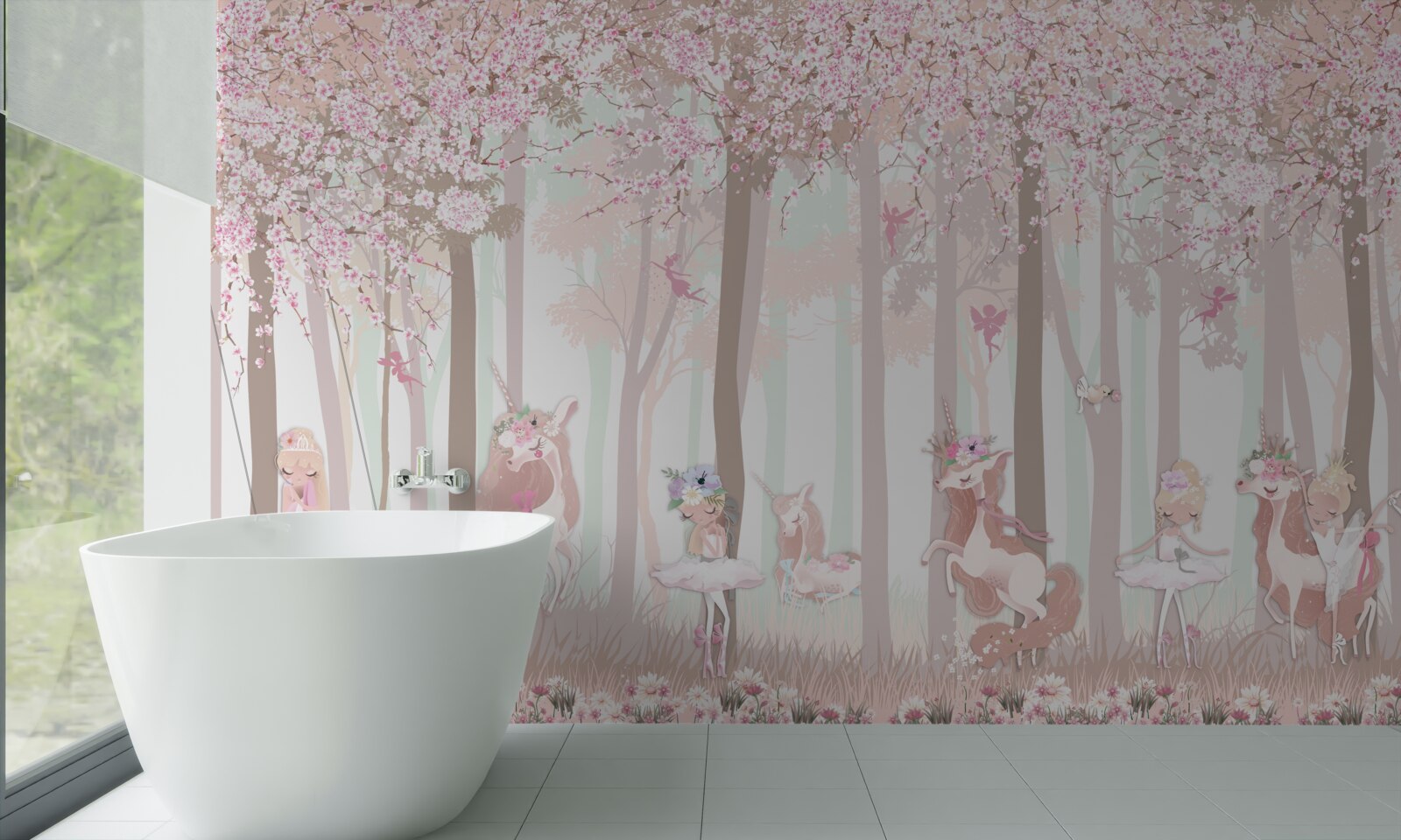 Fototapet în pădurea de primăvară animalele dansează