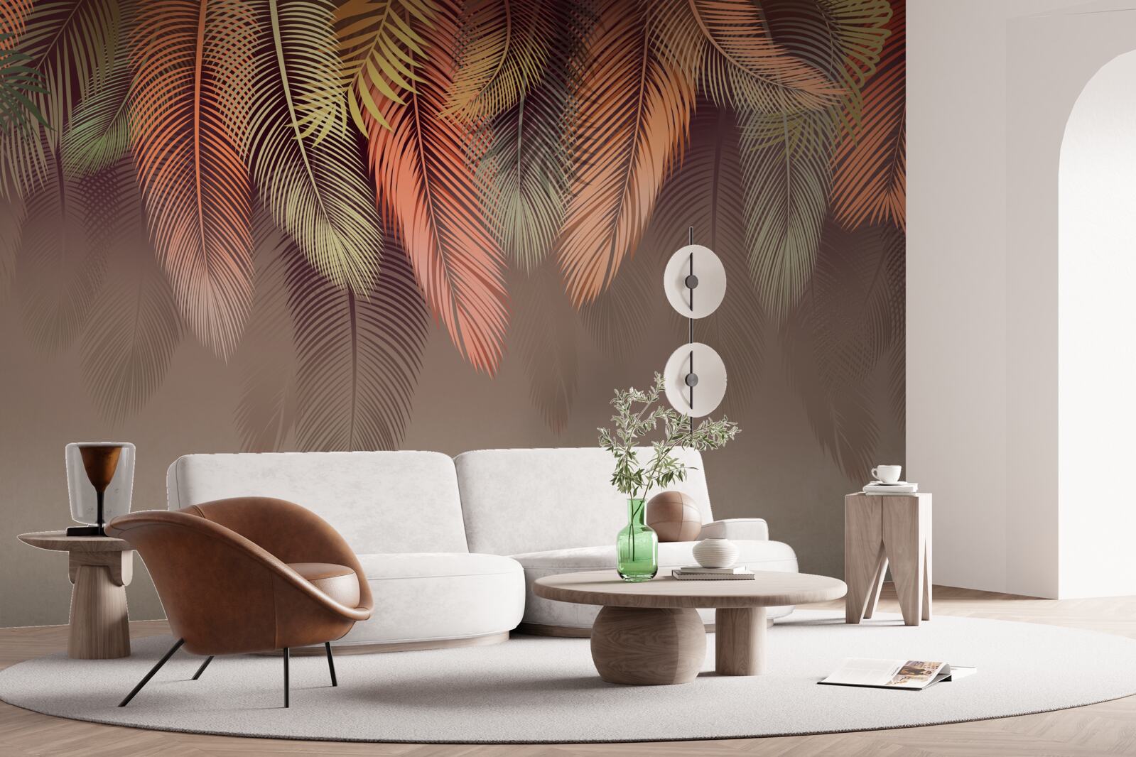 Fototapet frunze de ferigă în toamnă