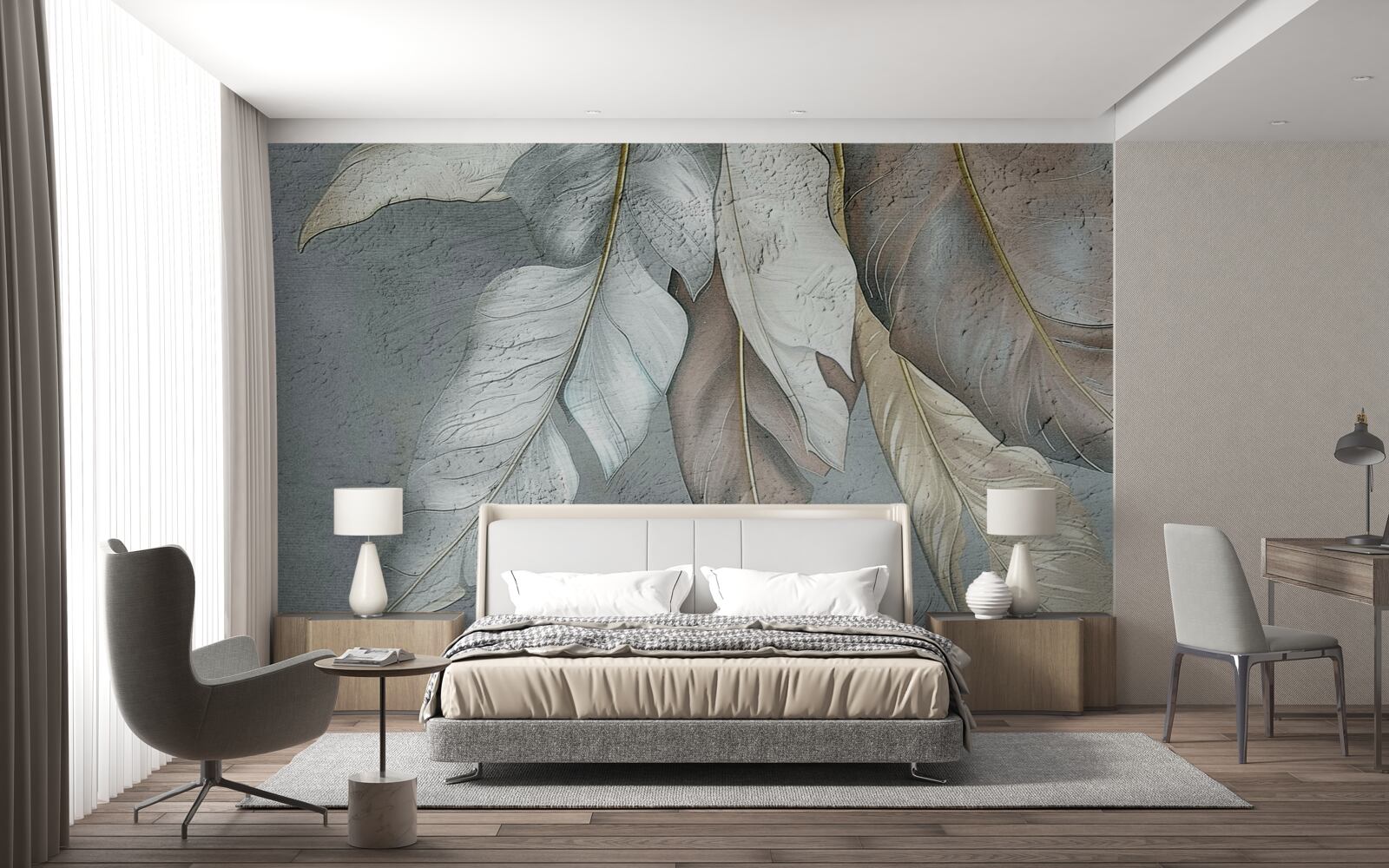 Fototapet frunze de ferigă întinse