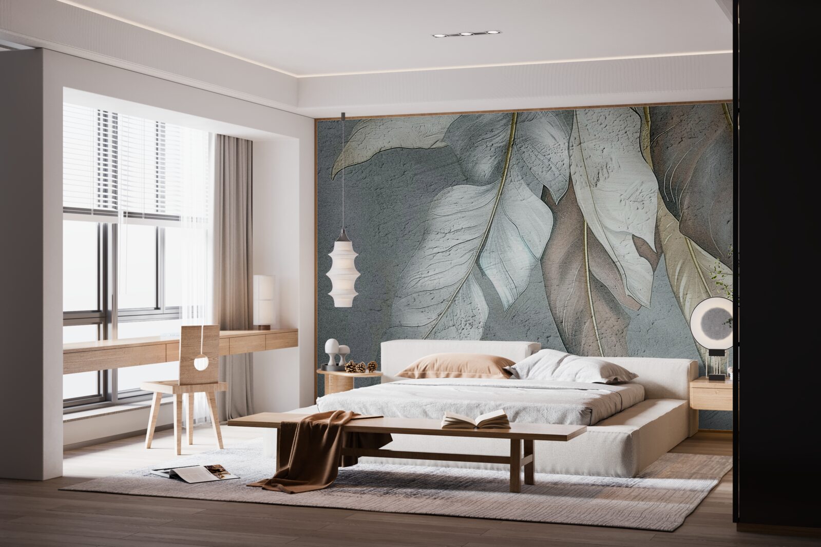 Fototapet frunze de ferigă întinse