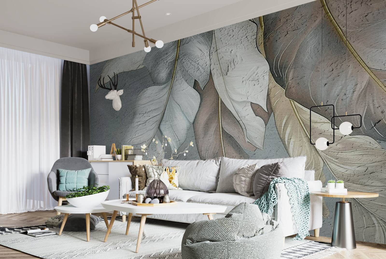 Fototapet frunze de ferigă întinse