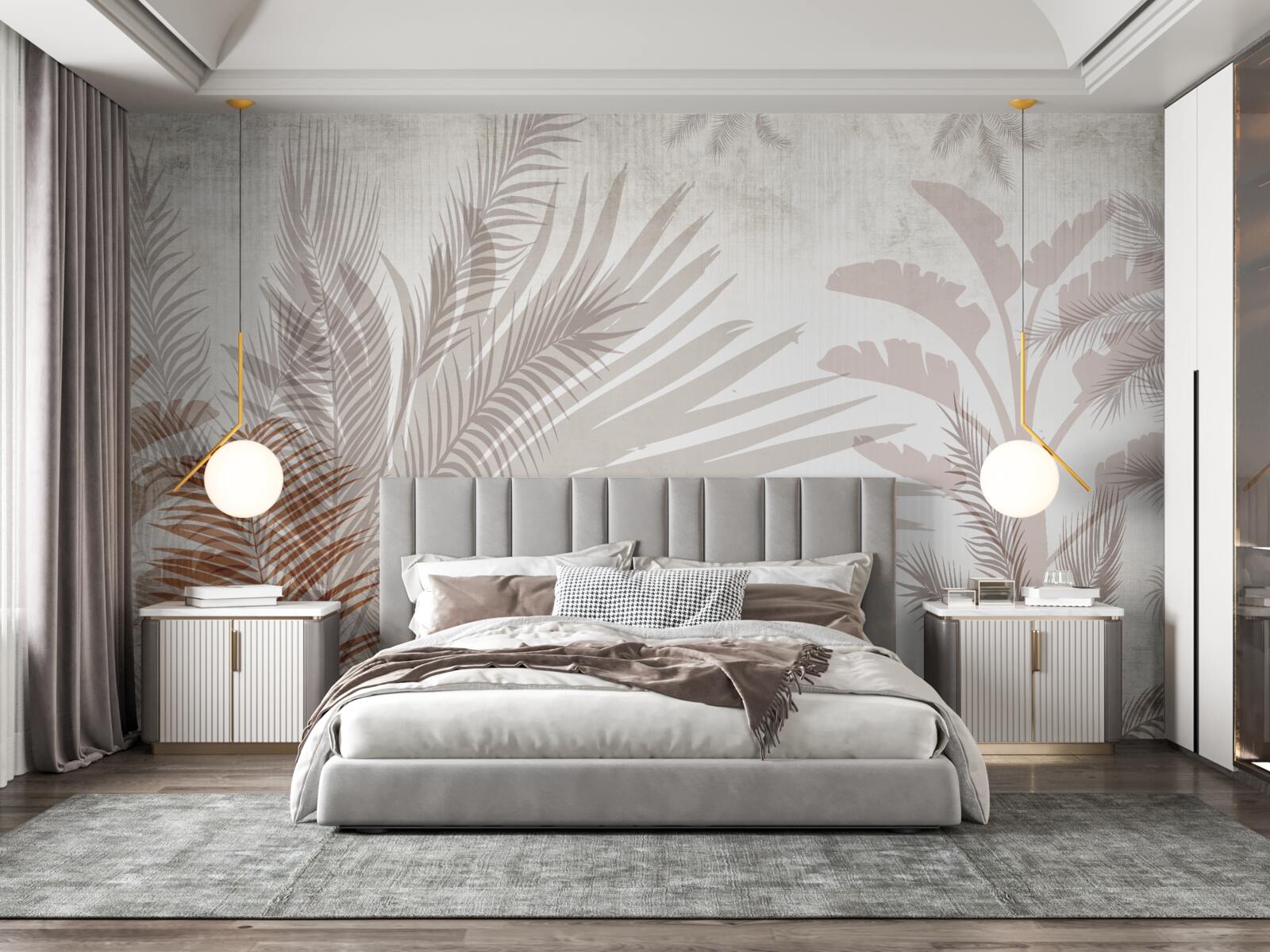 Fototapet frunze tropicale și ferigă