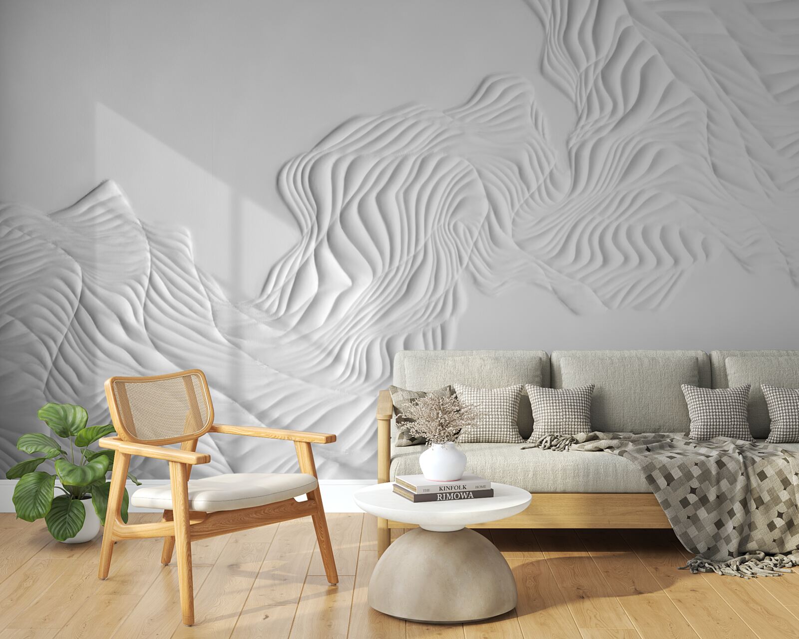 Fototapet linii abstracte pe țesături ușoare