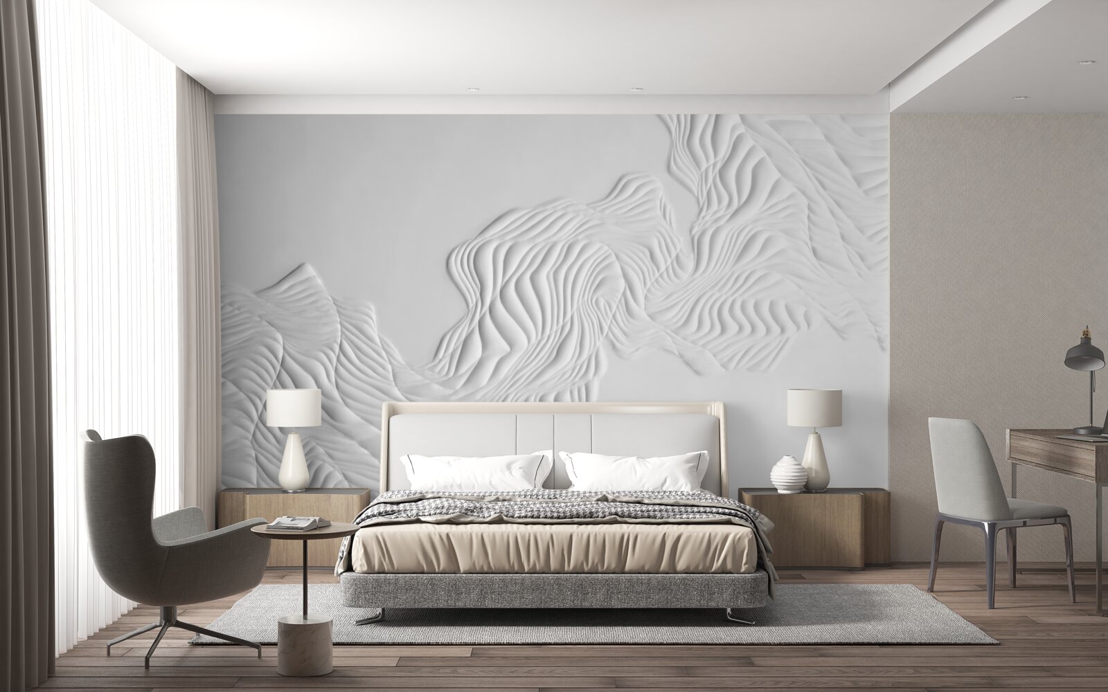 Fototapet linii abstracte pe țesături ușoare