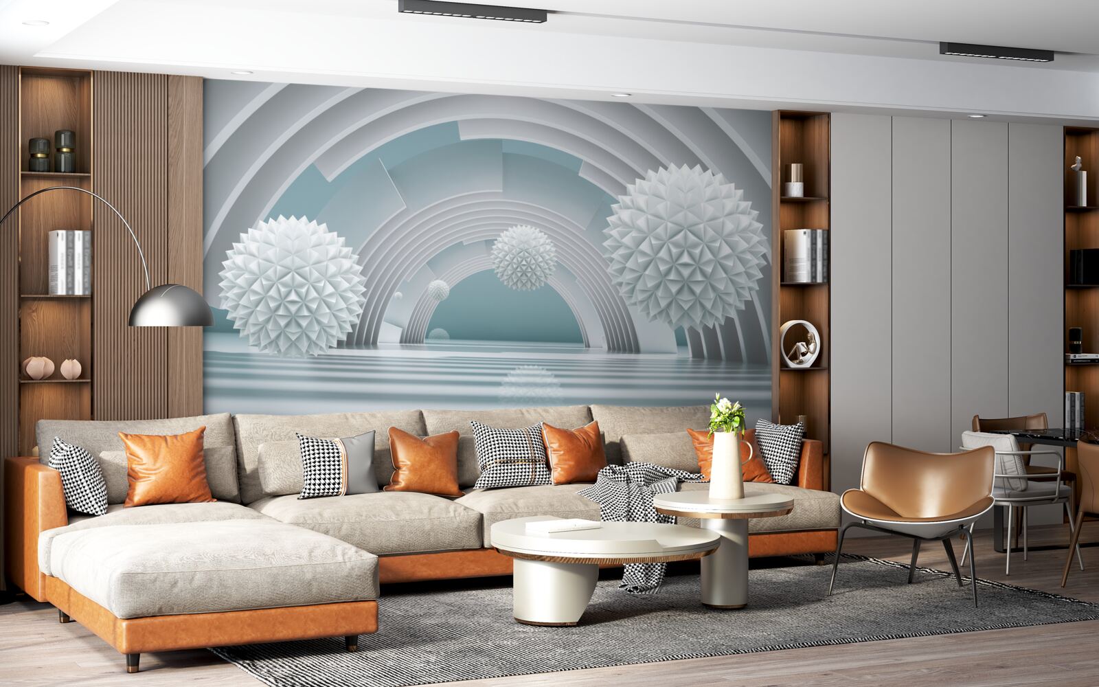 Fototapet bile ascuțite plutitoare și un tunel circular