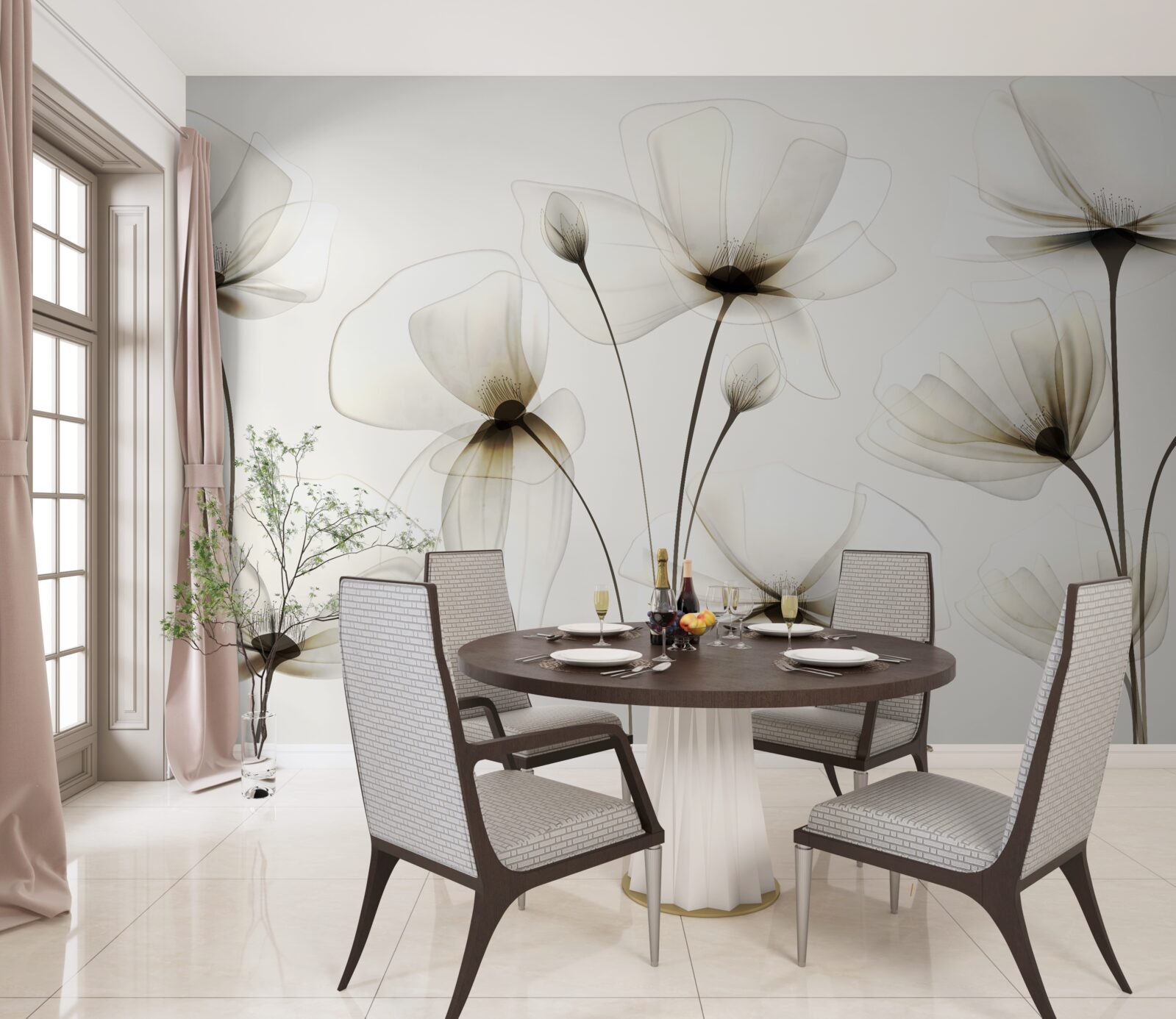 Fototapet mac grațios, translucid