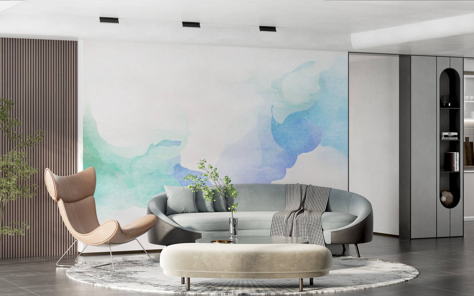 Fototapet combinație de două culori