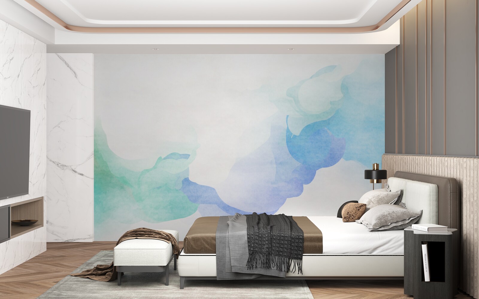 Fototapet combinație de două culori