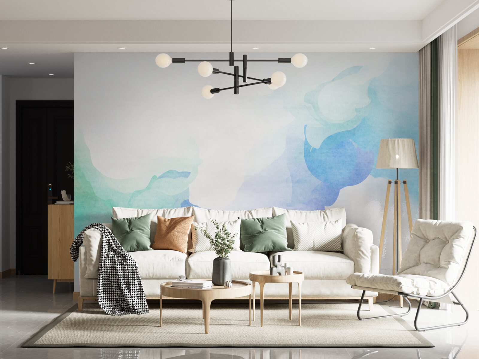 Fototapet combinație de două culori