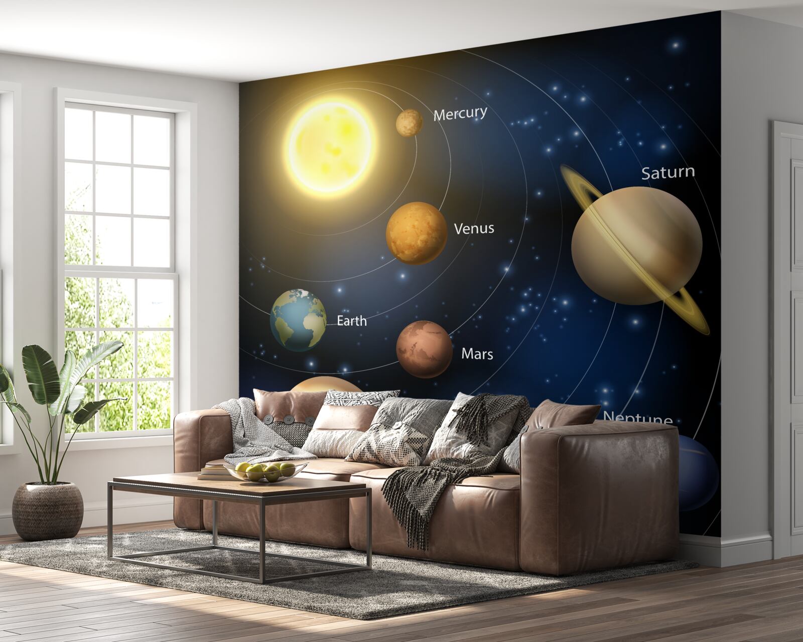 Fototapet universul, corpurile cerești și stelele