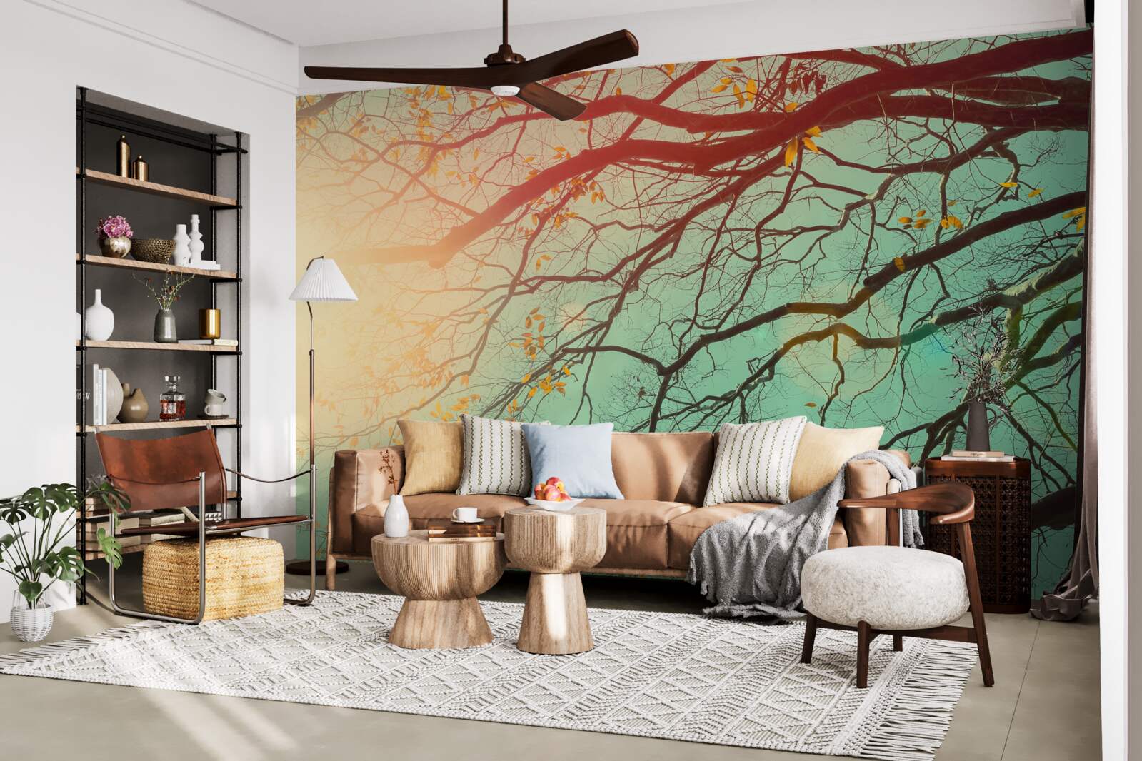 Fototapet ramurile copacilor pot fi văzute pe cer