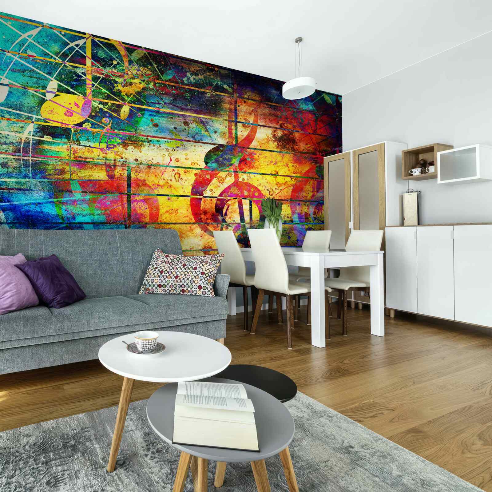 Fototapet graffiti sub forma unei clape de vioară